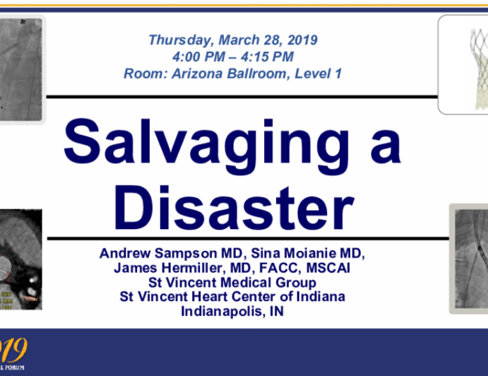 Salvaging a Disaster